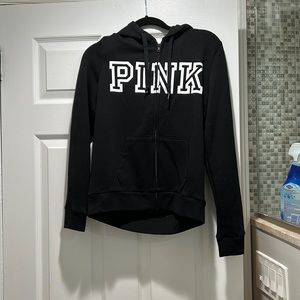 NWOT Victoria’s Secret PINK black zip up